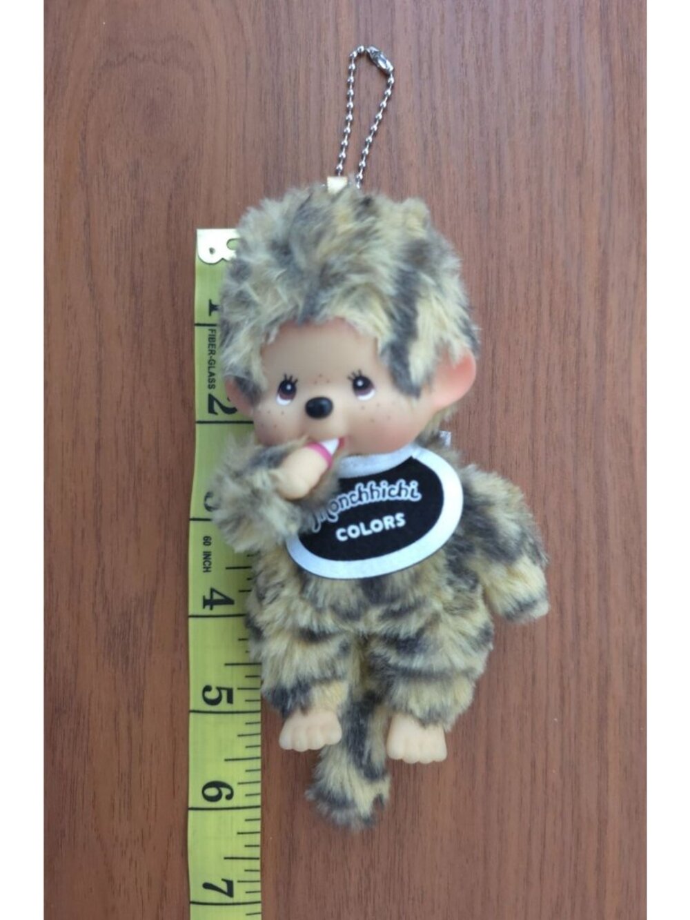 NWOT Sekiguchi Monchhichi COLORS Mini Plush Keychain Leopard Print Outfit RARE - Picture 7 of 7